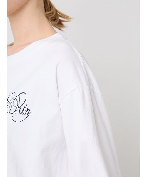 SORIN(ソリン )の「Embroidered Basic Long Tshirt/エンブロイダード ベーシックロングTシャツ(Tシャツ/カットソー・レディース・スカイブルー/ライトピンク/ホワイト・38)」の18枚目の写真