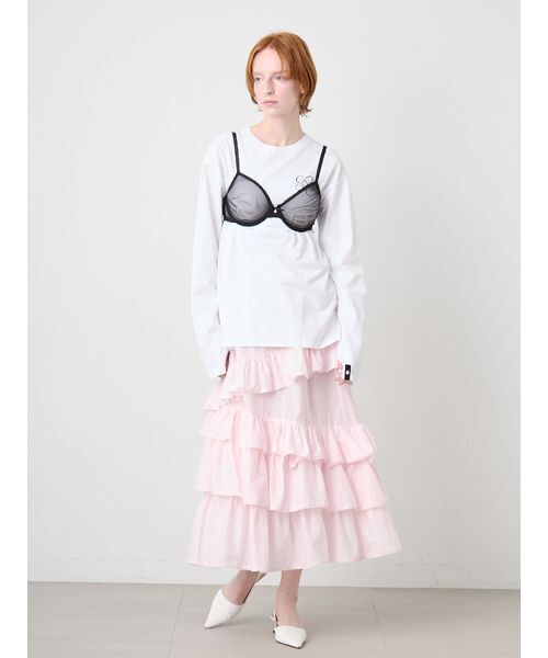 SORIN(ソリン )の「Embroidered Basic Long Tshirt/エンブロイダード ベーシックロングTシャツ(Tシャツ/カットソー・レディース・スカイブルー/ライトピンク/ホワイト・38)」の21枚目の写真