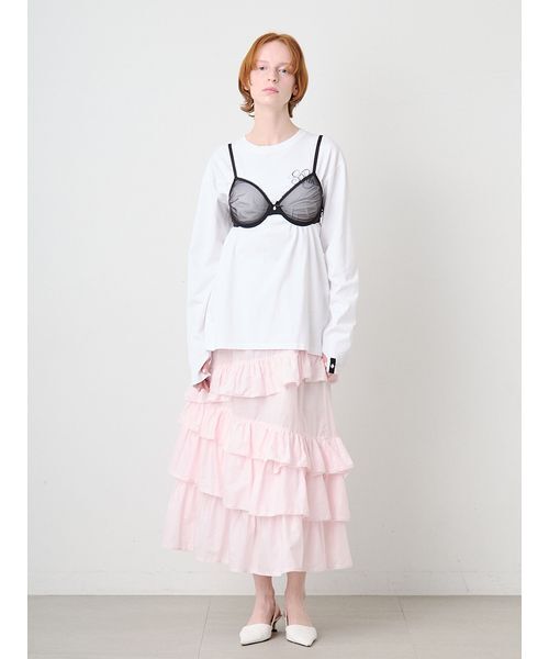 SORIN(ソリン )の「Embroidered Basic Long Tshirt/エンブロイダード ベーシックロングTシャツ(Tシャツ/カットソー・レディース・スカイブルー/ライトピンク/ホワイト・38)」の22枚目の写真