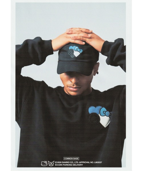 COIN PARKING DELIVERY x SANRIO キャップ　黒 COIN PARKING DELIVERY × SANRIO CHARACTERS CAP（キャップ）｜sanrio