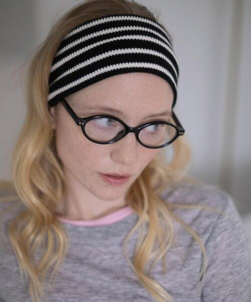 SMELLY（スメリー）の「ボーダーワイドヘアバンド（ヘアバンド・レディース・ブラック系その他・-）」の2枚目の写真