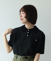 PAR ICI | ファンシーヤーン カノコドッキングポロシャツ(ポロシャツ)