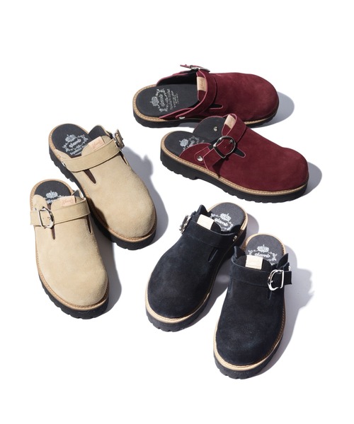 glamb（グラム）の「Cow Suede Clog Sandals / カウスエードクロッグサンダル（サンダル・メンズ・ブラック/ワイン/ベージュ・25/26/27/28）」の16枚目の写真