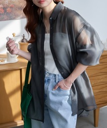 セール】【26年SS新作】BUTTON UP SHIRRING シャツ（シャツ/ブラウス