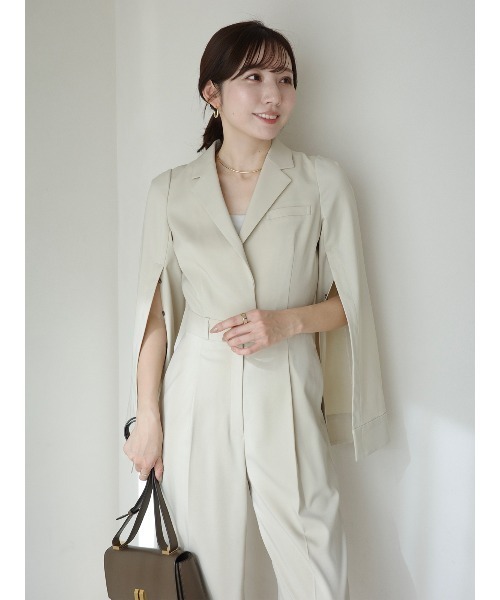 anuans(アニュアンス)の「ミニマルテーラードオールインワン(つなぎ/オールインワン・レディース・ネイビー/ライトベージュ/グレー・SMALL/MEDIUM)」の18枚目の写真