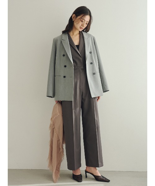 anuans(アニュアンス)の「ミニマルテーラードオールインワン(つなぎ/オールインワン・レディース・ネイビー/ライトベージュ/グレー・SMALL/MEDIUM)」の13枚目の写真