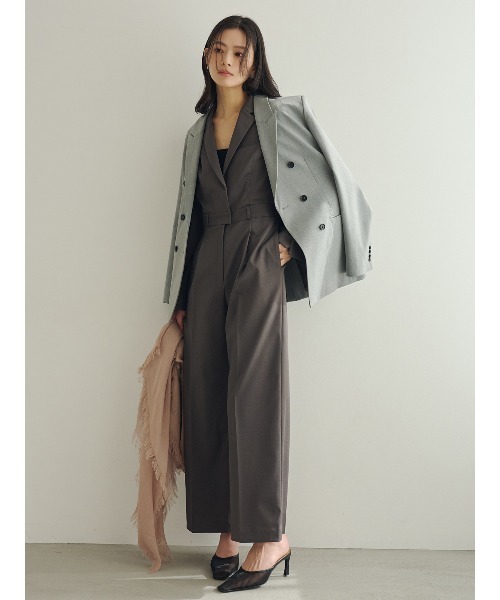 anuans(アニュアンス)の「ミニマルテーラードオールインワン(つなぎ/オールインワン・レディース・ネイビー/ライトベージュ/グレー・SMALL/MEDIUM)」の14枚目の写真