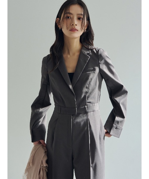 anuans(アニュアンス)の「ミニマルテーラードオールインワン(つなぎ/オールインワン・レディース・ネイビー/ライトベージュ/グレー・SMALL/MEDIUM)」の7枚目の写真