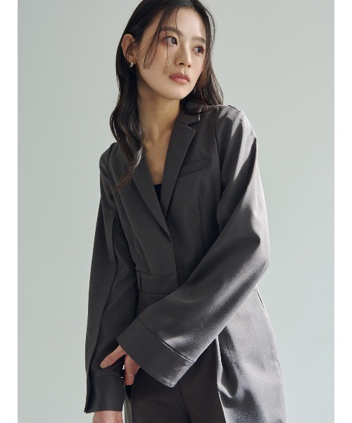 anuans(アニュアンス)の「ミニマルテーラードオールインワン(つなぎ/オールインワン・レディース・ネイビー/ライトベージュ/グレー・SMALL/MEDIUM)」の8枚目の写真