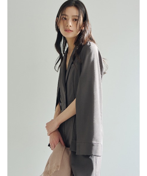 anuans(アニュアンス)の「ミニマルテーラードオールインワン(つなぎ/オールインワン・レディース・ネイビー/ライトベージュ/グレー・SMALL/MEDIUM)」の9枚目の写真