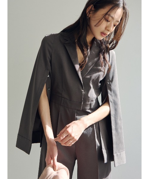 anuans(アニュアンス)の「ミニマルテーラードオールインワン(つなぎ/オールインワン・レディース・ネイビー/ライトベージュ/グレー・SMALL/MEDIUM)」の11枚目の写真