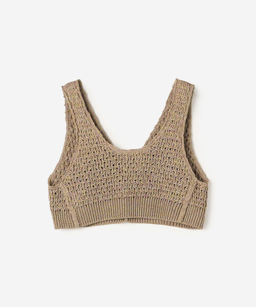 UNFIL(アンフィル)の「UNFIL | ハニーコンボ メッシュニットベスト WOMEN(ベスト・レディース・ベージュ系その他/ブルー系その他5・1)」の4枚目の写真