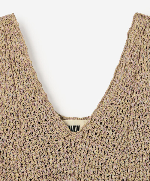 UNFIL(アンフィル)の「UNFIL | ハニーコンボ メッシュニットベスト WOMEN(ベスト・レディース・ベージュ系その他/ブルー系その他5・1)」の5枚目の写真