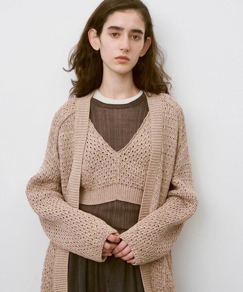 UNFIL(アンフィル)の「UNFIL | ハニーコンボ メッシュニットベスト WOMEN(ベスト・レディース・ベージュ系その他/ブルー系その他5・1)」の15枚目の写真