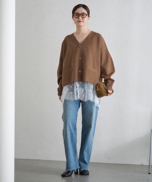 IENA（イエナ）の「《追加2》Heriter/エリテ リバーレースキャミソール（シャツ/ブラウス・レディース・ブラック/ホワイト・FREE）」の7枚目の写真