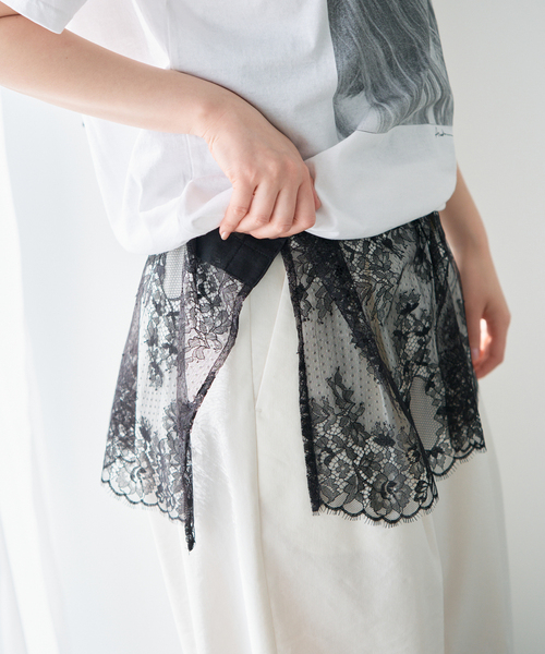 IENA（イエナ）の「《追加2》Heriter/エリテ リバーレースキャミソール（シャツ/ブラウス・レディース・ブラック/ホワイト・FREE）」の10枚目の写真