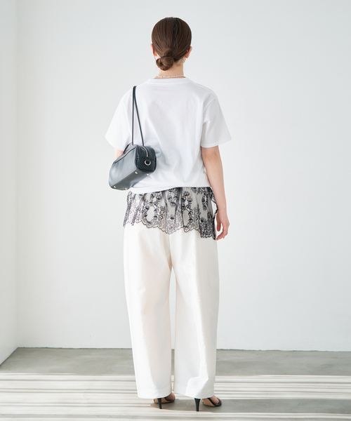 IENA（イエナ）の「《追加2》Heriter/エリテ リバーレースキャミソール（シャツ/ブラウス・レディース・ブラック/ホワイト・FREE）」の12枚目の写真