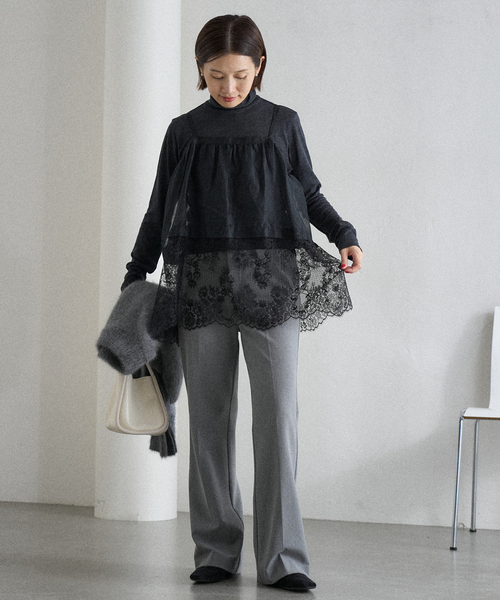 IENA（イエナ）の「《追加2》Heriter/エリテ リバーレースキャミソール（シャツ/ブラウス・レディース・ブラック/ホワイト・FREE）」の20枚目の写真