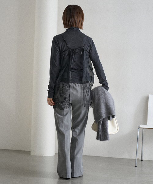 IENA（イエナ）の「《追加2》Heriter/エリテ リバーレースキャミソール（シャツ/ブラウス・レディース・ブラック/ホワイト・FREE）」の22枚目の写真