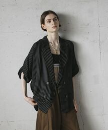 GARAGE OF GOOD CLOTHING | ストライプ半袖ジャケット(テーラードジャケット)