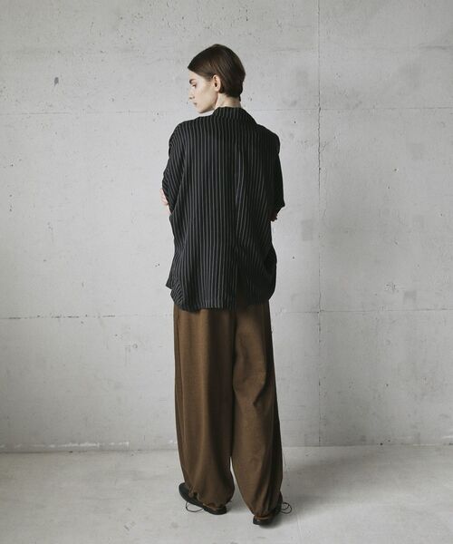 GARAGE OF GOOD CLOTHING（ガレージオブグッドクロージング）の「ストライプ半袖ジャケット（テーラードジャケット・レディース・ブラウン/ブラック・FREE）」の21枚目の写真