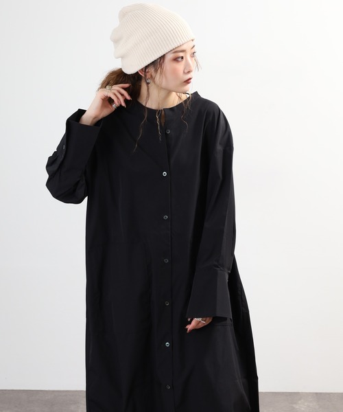 FUNALIVE（ファンアライブ）の「comoely closet　BOX&マーメイドシルエットが叶うワンピース 長袖（ワンピース・レディース・ブルー/ブラウン/ブラック・LL/L/M）」の4枚目の写真