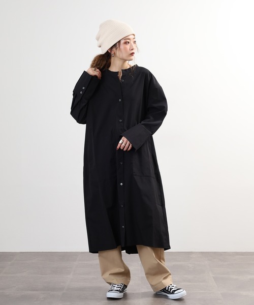 FUNALIVE（ファンアライブ）の「comoely closet　BOX&マーメイドシルエットが叶うワンピース 長袖（ワンピース・レディース・ブルー/ブラウン/ブラック・LL/L/M）」の7枚目の写真