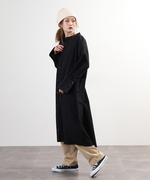 FUNALIVE（ファンアライブ）の「comoely closet　BOX&マーメイドシルエットが叶うワンピース 長袖（ワンピース・レディース・ブルー/ブラウン/ブラック・LL/L/M）」の6枚目の写真