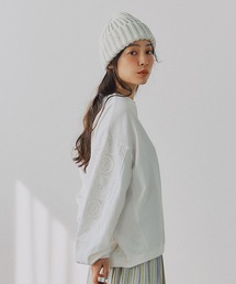 studio CLIP | 袖パッチワークレースプルオーバー(Tシャツ/カットソー)