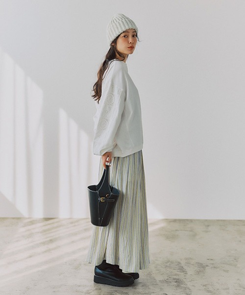 studio CLIP（スタディオクリップ）の「袖パッチワークレースプルオーバー（Tシャツ/カットソー・レディース・スモーク/オフホワイト/パープル・FREE）」の22枚目の写真