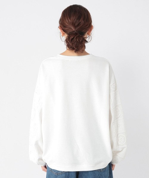 studio CLIP（スタディオクリップ）の「袖パッチワークレースプルオーバー（Tシャツ/カットソー・レディース・スモーク/オフホワイト/パープル・FREE）」の12枚目の写真