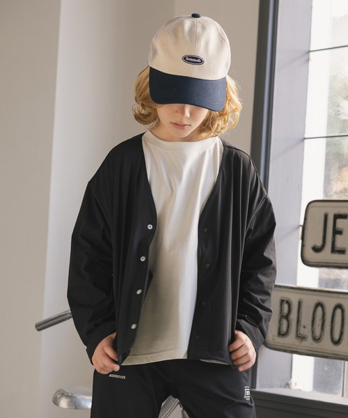 GLOBAL WORK（グローバルワーク）の「スゴラクストレッチ/DRYカーディガン/643123（カーディガン/ボレロ・キッズ・チャコールグレー/アイボリー/ブラック・130cm/140cm/150cm/160cm）」の21枚目の写真