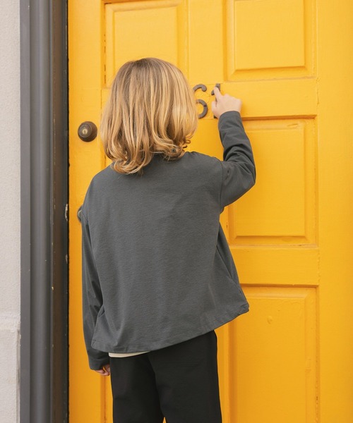 GLOBAL WORK（グローバルワーク）の「スゴラクストレッチ/DRYカーディガン/643123（カーディガン/ボレロ・キッズ・チャコールグレー/アイボリー/ブラック・130cm/140cm/150cm/160cm）」の6枚目の写真