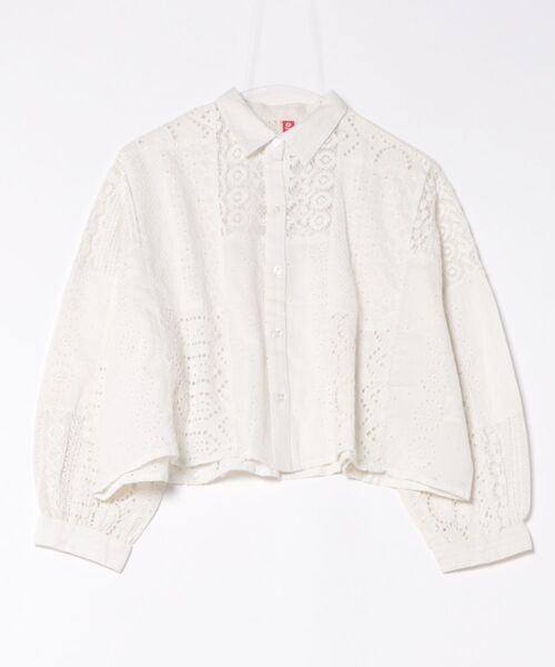 チャイハネ（チャイハネ）の「【チャイハネ】シフレーショートシャツ（シャツ/ブラウス・レディース・オレンジ/ホワイト/ブルー・FREE）」の17枚目の写真