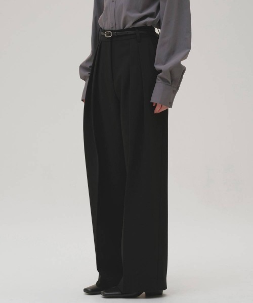 TODAYFUL(トゥデイフル)の「TODAYFUL Bonding Wide Trousers ボンディングワイドトラウザーズ/12620702(その他パンツ・レディース・チャコールグレー/ブラック/モスグリーン・36/38)」の2枚目の写真