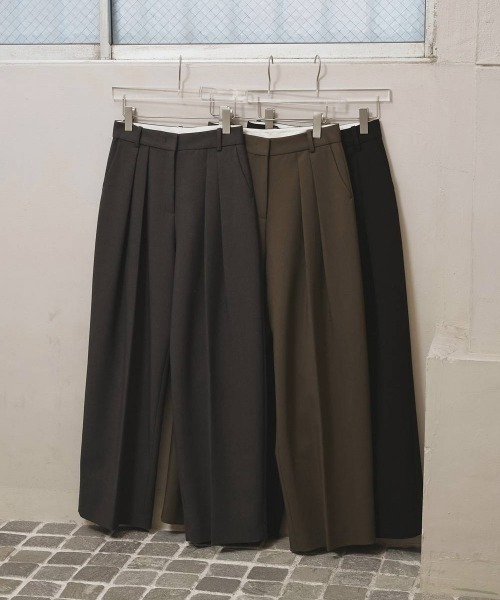 TODAYFUL(トゥデイフル)の「TODAYFUL Bonding Wide Trousers ボンディングワイドトラウザーズ/12620702(その他パンツ・レディース・チャコールグレー/ブラック/モスグリーン・36/38)」の12枚目の写真