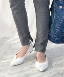 Vカットメッシュフラットシューズ【低反発スポンジ入り】