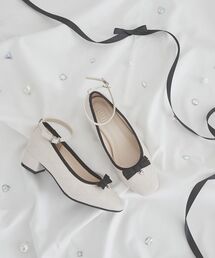 MAJESTIC LEGON | キルティングリボンパンプス(サンダル)