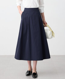 A/C DESIGN BY ALPHA CUBIC（エーシーデザインバイアルファキュービック）の「タックフレアスカート【ウエストゴム・ポケットあり】（スカート）」