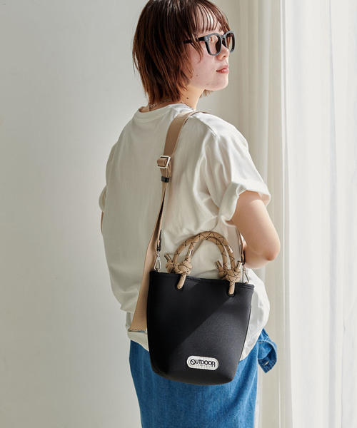 CROSS FUNCTION(クロスファンクション)の「OUTDOOR PRODUCTS (アウトドアプロダクツ) ネオプレーントートバッグ【CROSS FUNCTION/クロスファンクション】(トートバッグ・レディース・ブラック/グレー・FREE)」の7枚目の写真