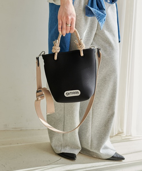 CROSS FUNCTION(クロスファンクション)の「OUTDOOR PRODUCTS (アウトドアプロダクツ) ネオプレーントートバッグ【CROSS FUNCTION/クロスファンクション】(トートバッグ・レディース・ブラック/グレー・FREE)」の16枚目の写真