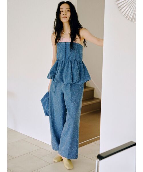 Ungrid（アングリッド）の「パット付きアメスリニット（キャミソール・レディース・イエロー/ピンク/アイボリー/ブラウン・FREE）」の9枚目の写真