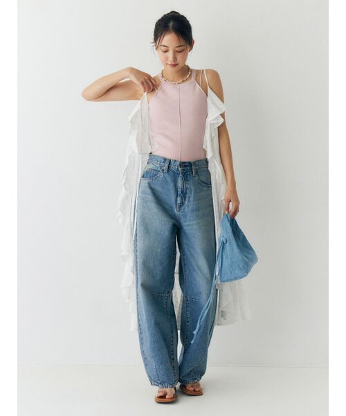 Ungrid（アングリッド）の「パット付きアメスリニット（キャミソール・レディース・イエロー/ピンク/アイボリー/ブラウン・FREE）」の12枚目の写真