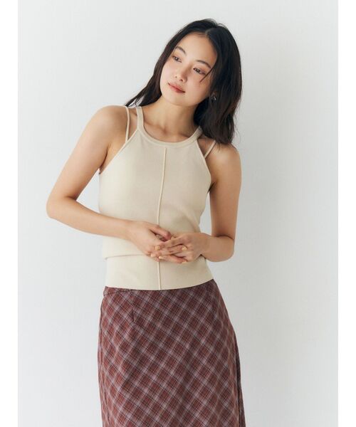 Ungrid（アングリッド）の「パット付きアメスリニット（キャミソール・レディース・イエロー/ピンク/アイボリー/ブラウン・FREE）」の13枚目の写真