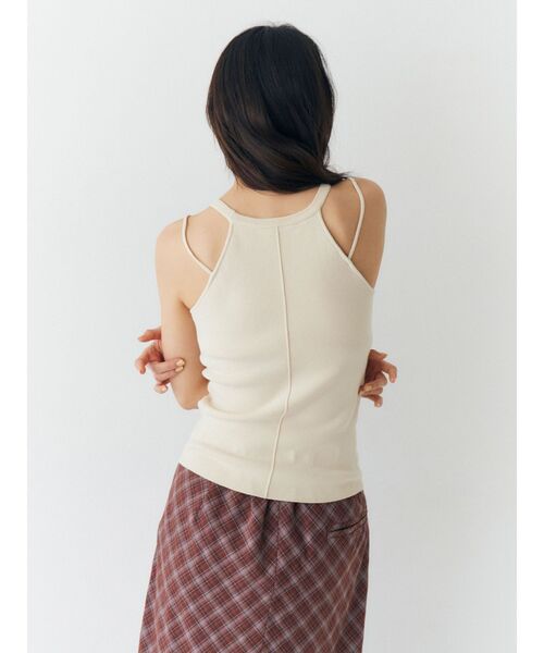 Ungrid（アングリッド）の「パット付きアメスリニット（キャミソール・レディース・イエロー/ピンク/アイボリー/ブラウン・FREE）」の14枚目の写真