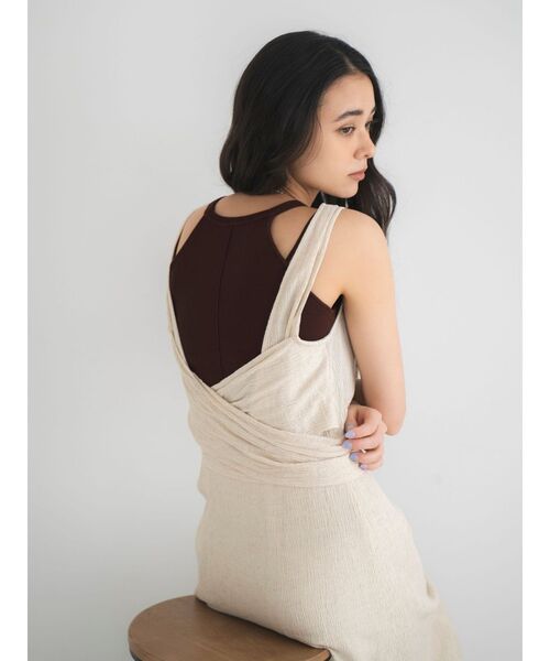 Ungrid（アングリッド）の「パット付きアメスリニット（キャミソール・レディース・イエロー/ピンク/アイボリー/ブラウン・FREE）」の16枚目の写真