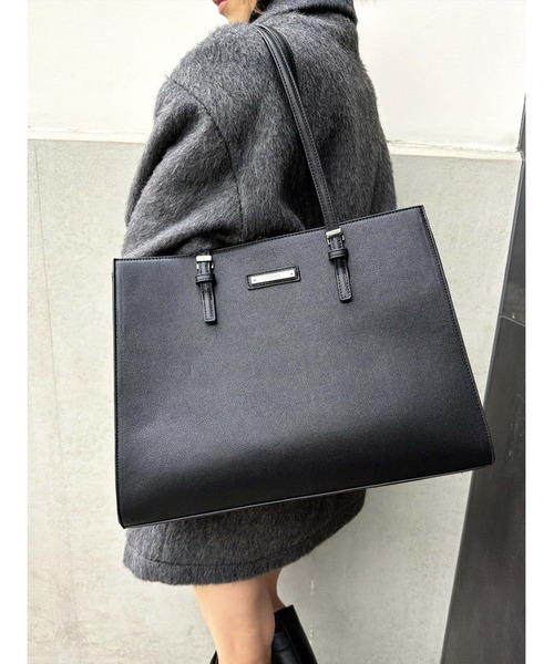 EGOIST（エゴイスト）の「ポーチ付フェイクレザートートバック（トートバッグ・レディース・ブラック・FREE）」の10枚目の写真