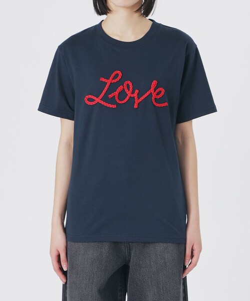 LOVELESS(ラブレス)の「LOVEコード刺繍Tシャツ(Tシャツ/カットソー・レディース・オフホワイト/ネイビー/ブラック・36)」の13枚目の写真
