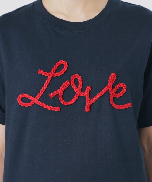 LOVELESS(ラブレス)の「LOVEコード刺繍Tシャツ(Tシャツ/カットソー・レディース・オフホワイト/ネイビー/ブラック・36)」の16枚目の写真