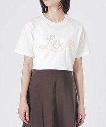 LOVELESS | LOVEコード刺繍Tシャツ(Tシャツ/カットソー)
